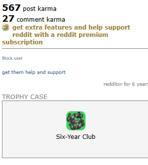 REDDIT ACCOUNT with 594 karma, Post KARMA 567 and Comment Karma 27, 6 years 5 months